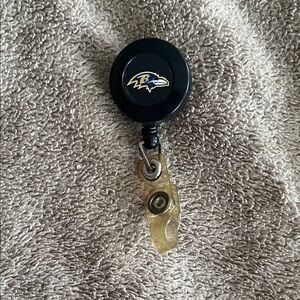 Black Retractable Badge Holder with Logo
